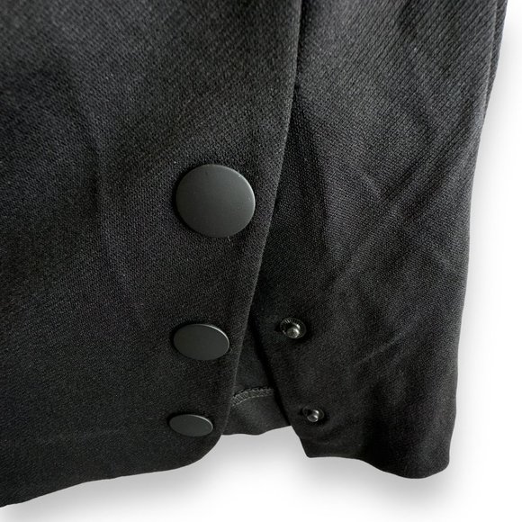 Cabi Women's Shirt XS Osaka Nights Chef's Top Black Utility Style with Snaps - Picture 6 of 13